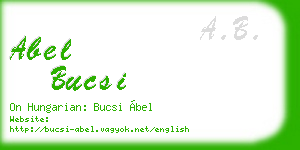abel bucsi business card